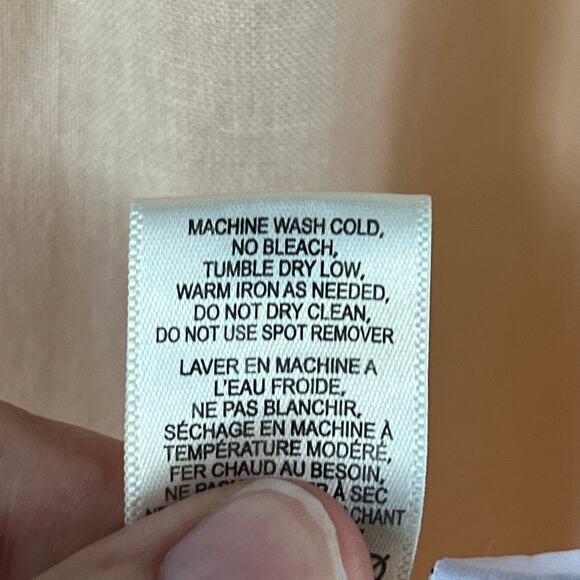 Cloth & Stone Peach Sleeveless Midi Dress 100% Linen Size XS - Picture 9 of 9